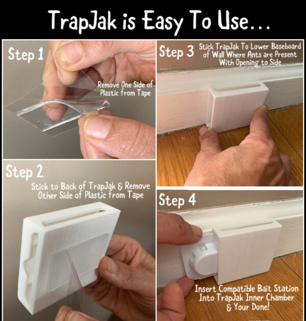 TrapJak Ant Trap Cover How To Use Instructions for Raid Hotshot Combat Bait Stations